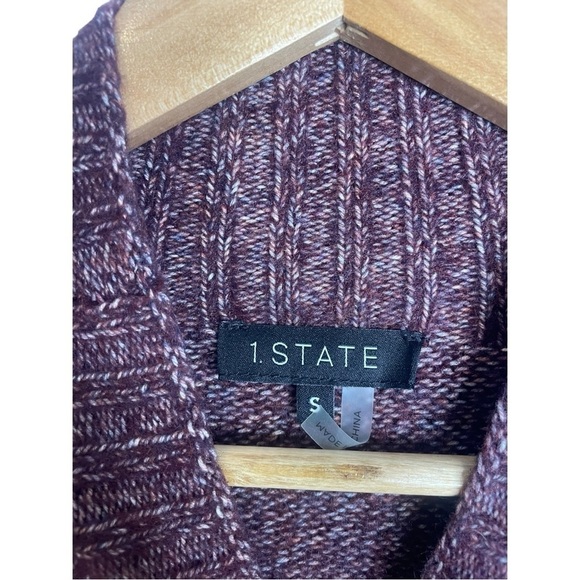 1. State Burgundy Mock Neck Sweater - Picture 4 of 4